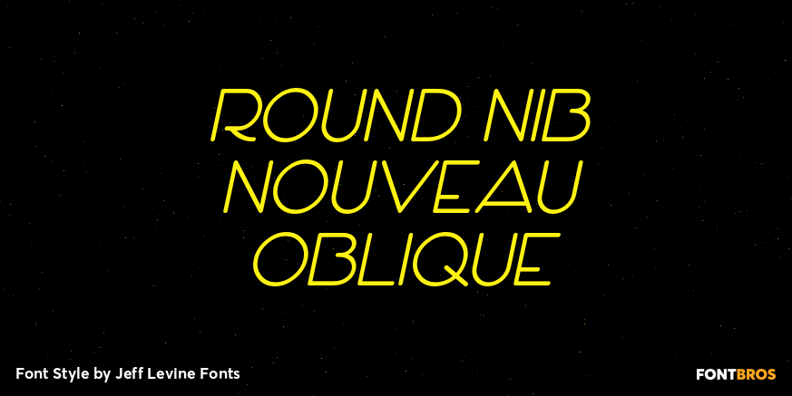 Round Nib Nouveau Oblique Poster
