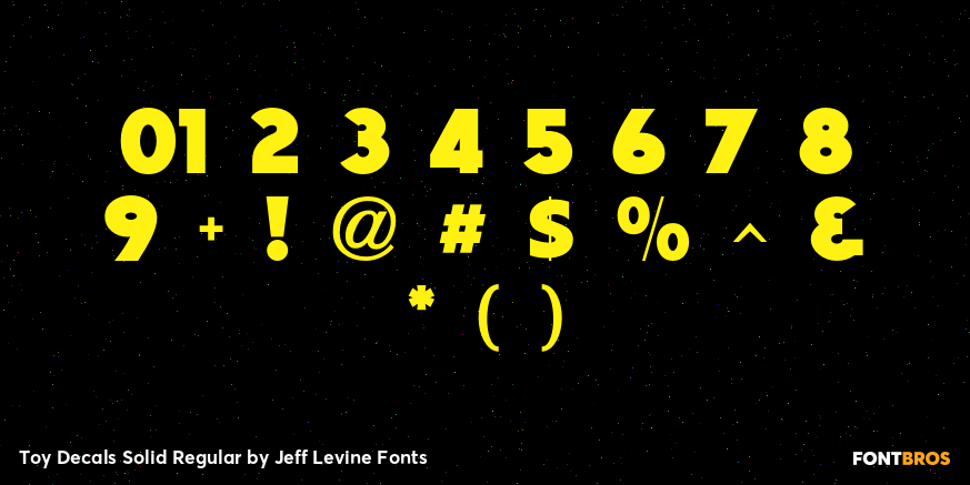 Toy Decals Solid Regular Font Poster #1
