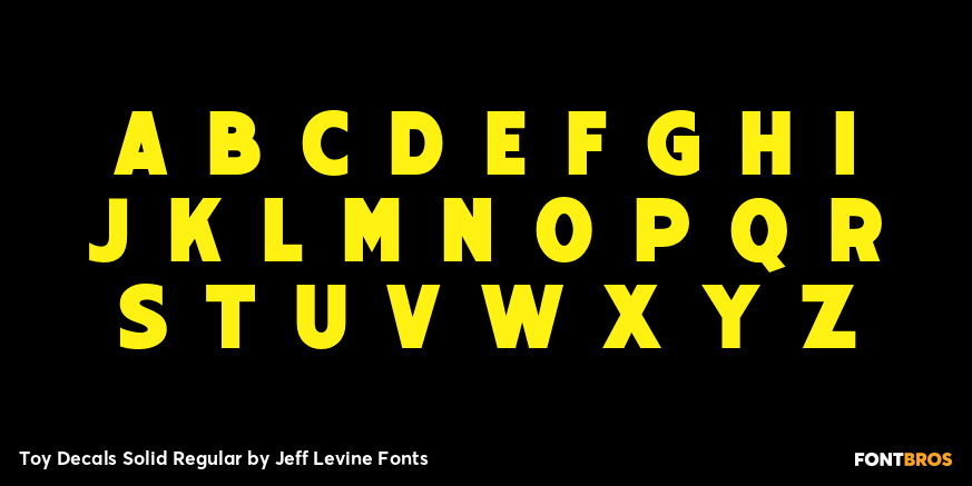 Toy Decals Solid Regular Font Poster #1