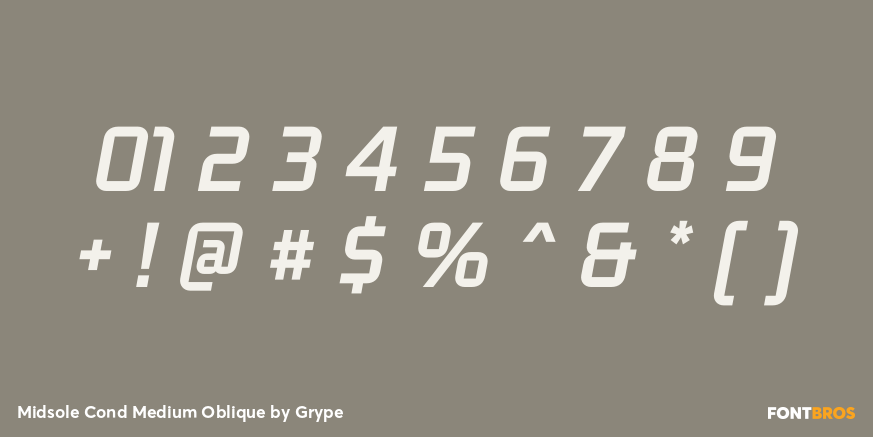 Midsole Cond Medium Oblique Font Poster #1