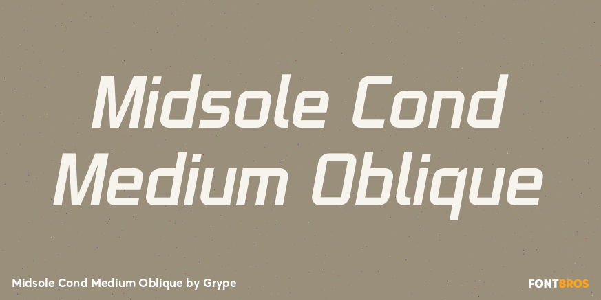 Midsole Cond Medium Oblique Font Poster #1