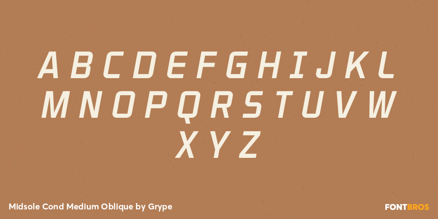 Midsole Cond Medium Oblique Font Poster #2