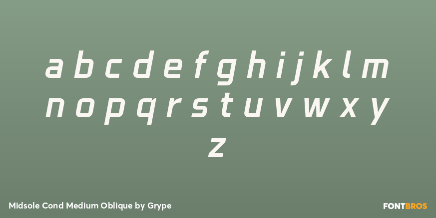 Midsole Cond Medium Oblique Font Poster #3