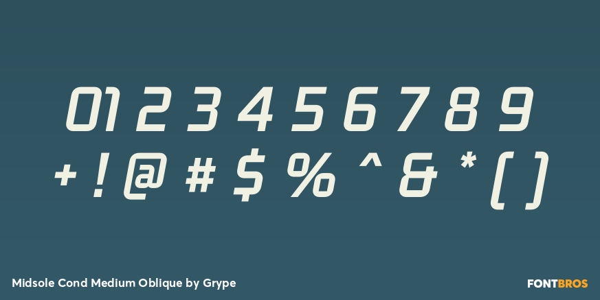 Midsole Cond Medium Oblique Font Poster #4