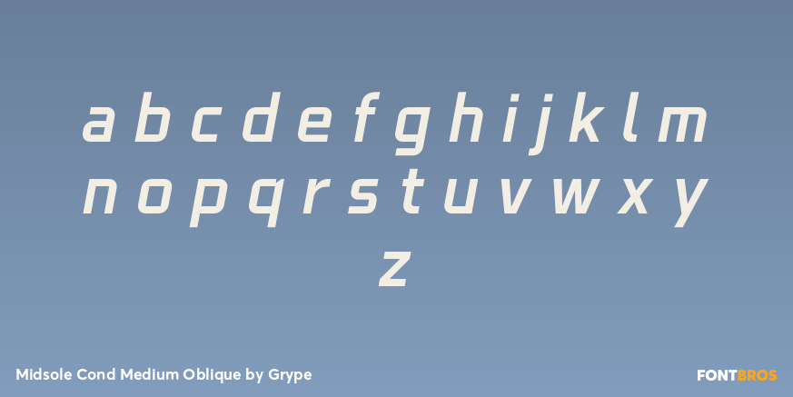 Midsole Cond Medium Oblique Font Poster #1