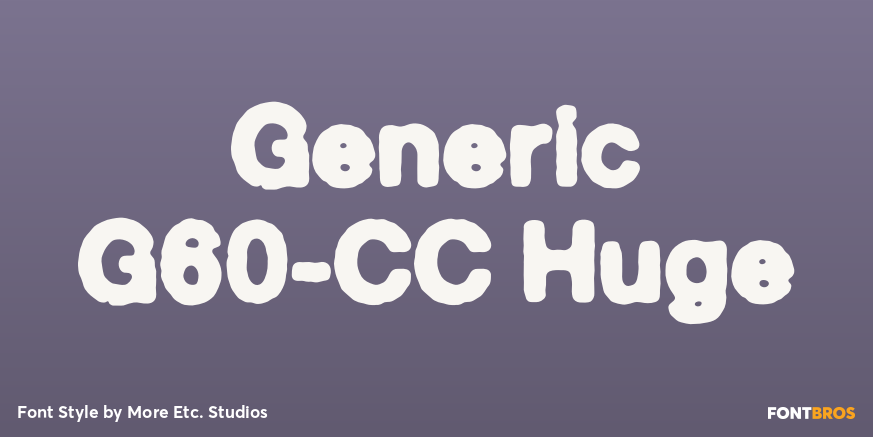 Generic G60-CC Huge Poster