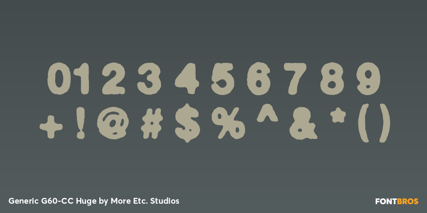 Generic G60-CC Huge Font Poster #1
