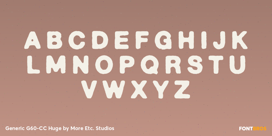 Generic G60-CC Huge Font Poster #2