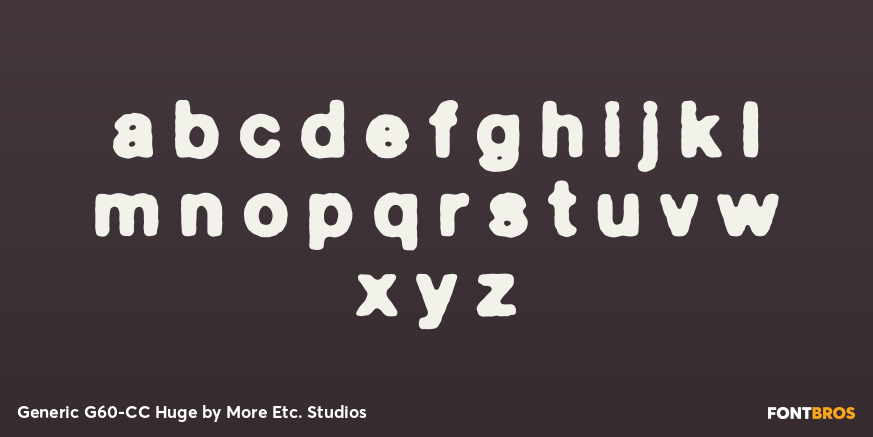 Generic G60-CC Huge Font Poster #3