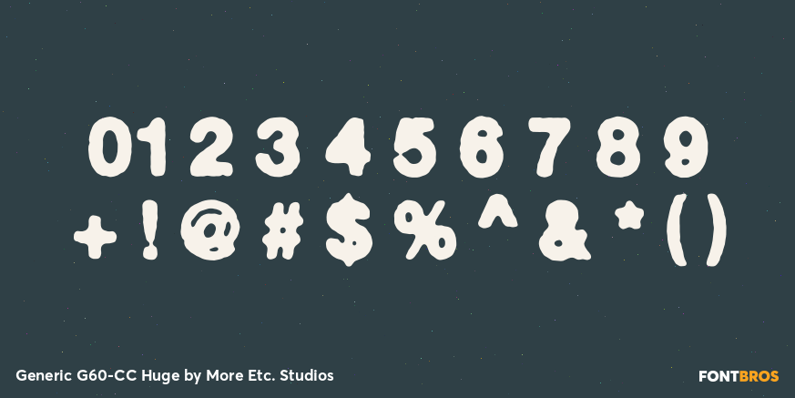 Generic G60-CC Huge Font Poster #4