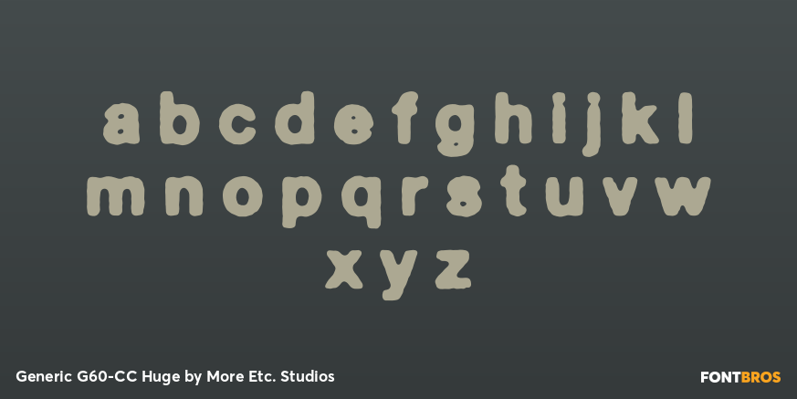 Generic G60-CC Huge Font Poster #1