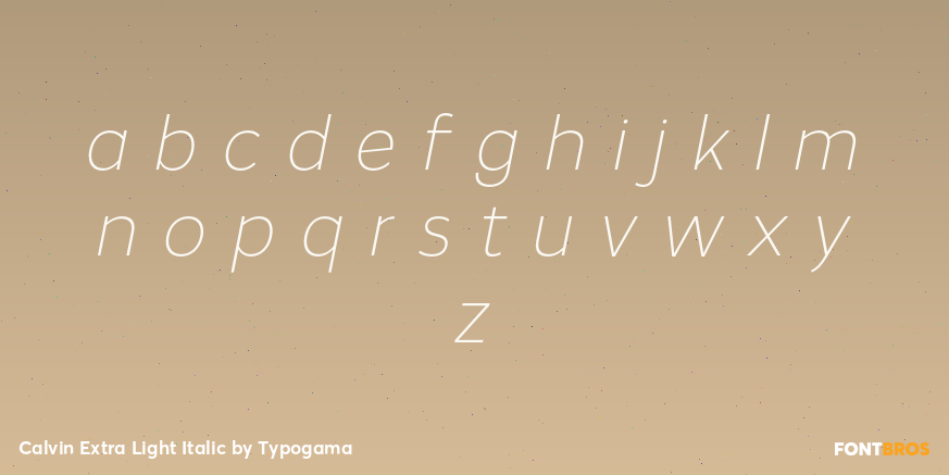 Calvin Extra Light Italic Font Poster #3
