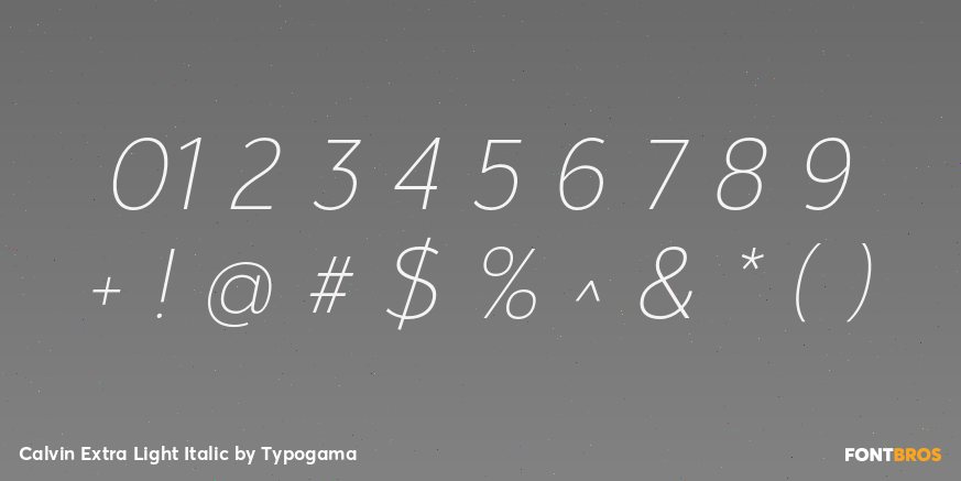 Calvin Extra Light Italic Font Poster #4