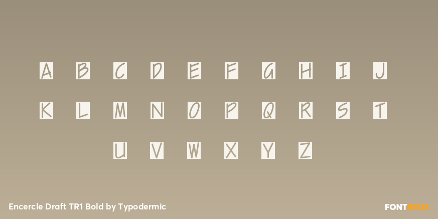 Encercle Draft TR1 Bold Font Poster #1