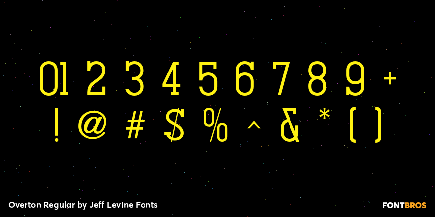 Overton Regular Font Poster #1
