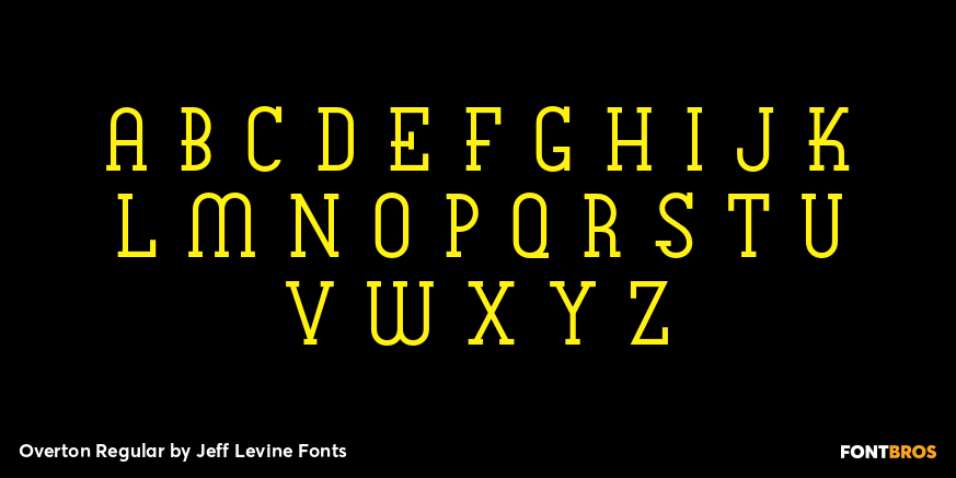Overton Regular Font Poster #1