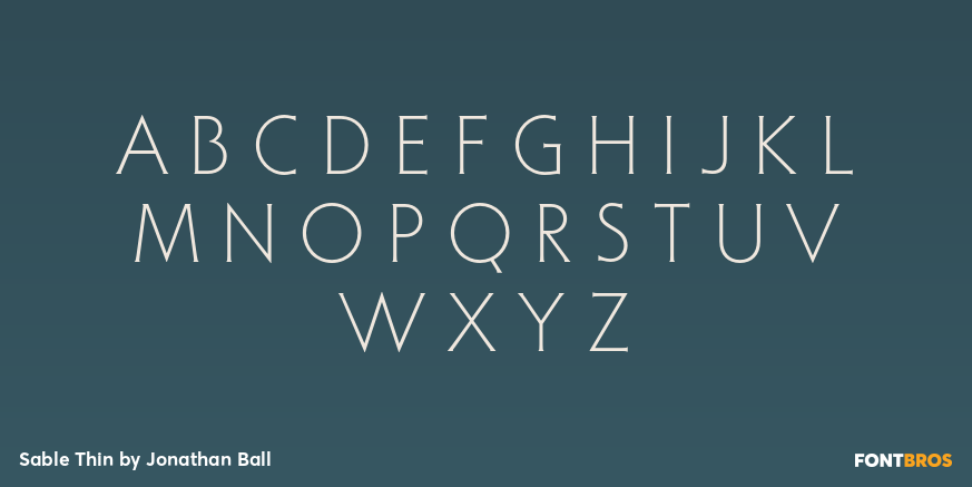 Sable Thin Font Poster #2