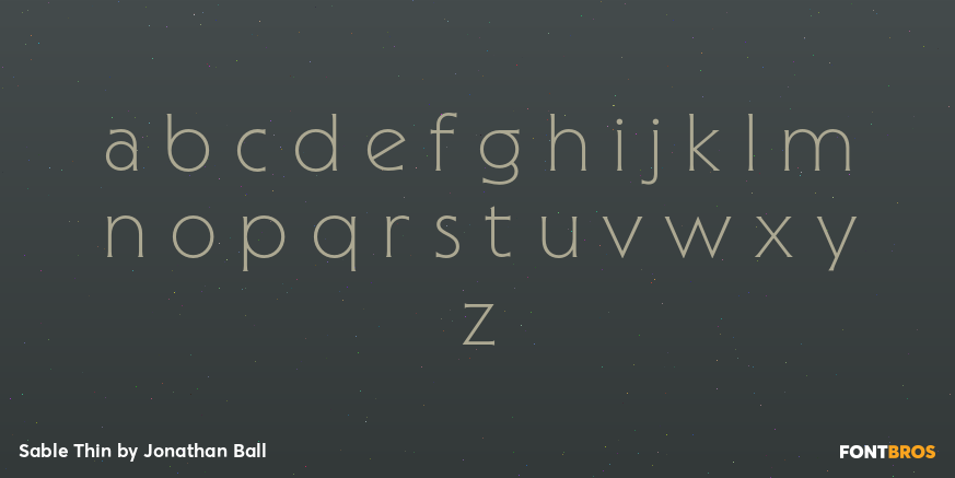 Sable Thin Font Poster #3