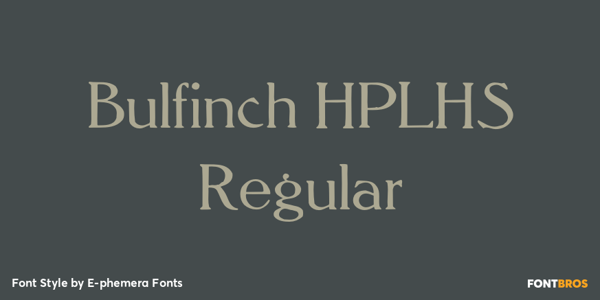 Bulfinch HPLHS Regular Poster