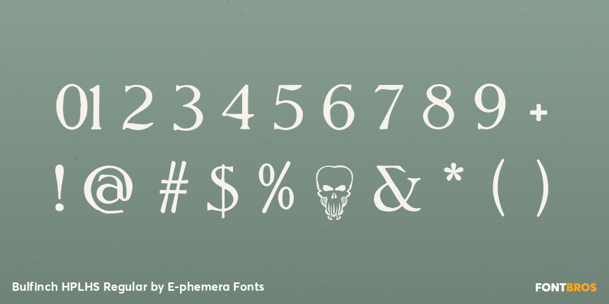 Bulfinch HPLHS Regular Font Poster #1