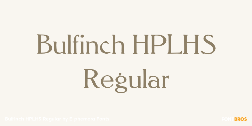 Bulfinch HPLHS Regular Poster