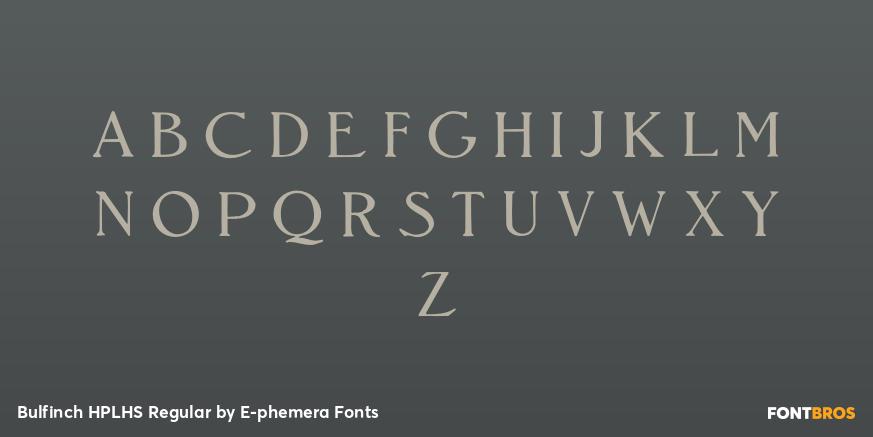 Bulfinch HPLHS Regular Font Poster #2