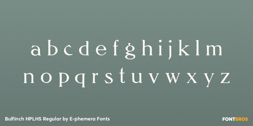 Bulfinch HPLHS Regular Font Poster #3