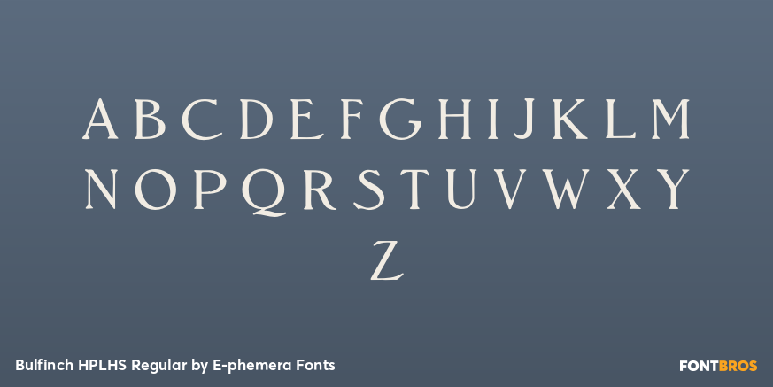 Bulfinch HPLHS Regular Font Poster #1