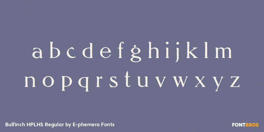 Bulfinch HPLHS Regular Font Poster #1