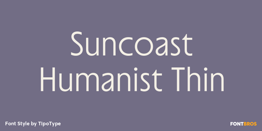 Suncoast Humanist Thin Font Poster #1
