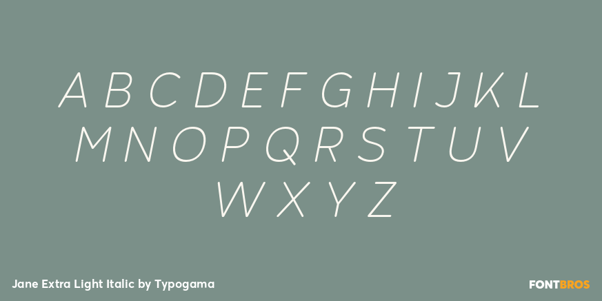 Jane Extra Light Italic Font Poster #2
