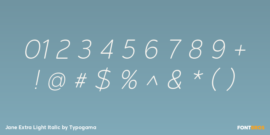 Jane Extra Light Italic Font Poster #4