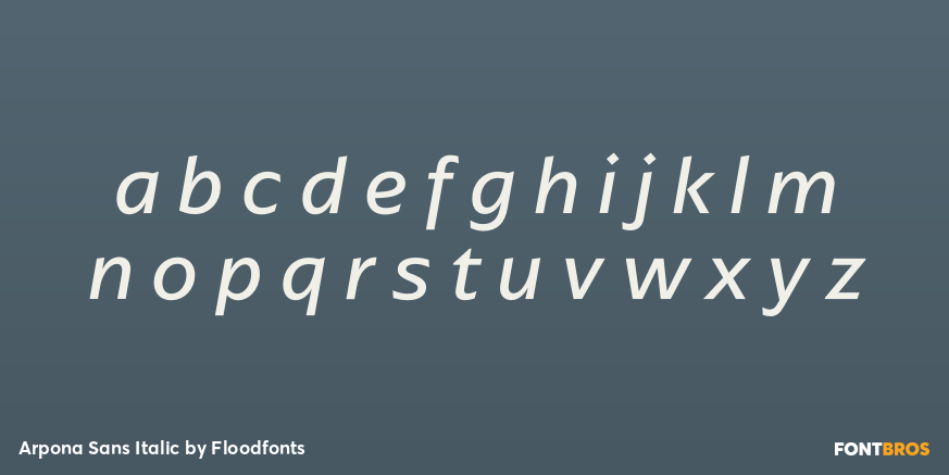 Arpona Sans Italic Font Poster #3