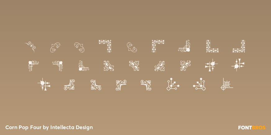 Corn Pop Four Font Poster #2