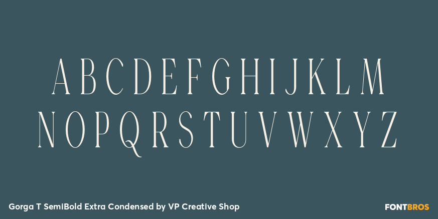Gorga T SemiBold Extra Condensed Font Poster #2