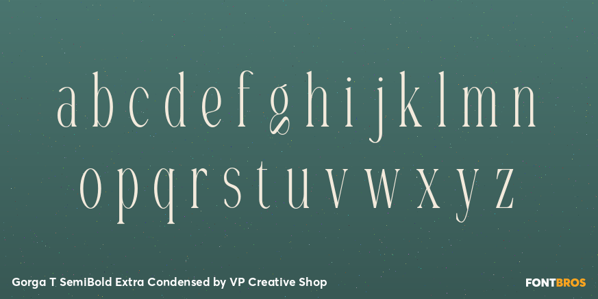 Gorga T SemiBold Extra Condensed Font Poster #3