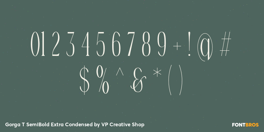 Gorga T SemiBold Extra Condensed Font Poster #4