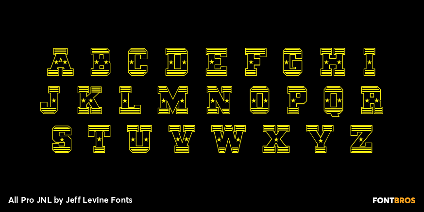 All Pro JNL Font Poster #2