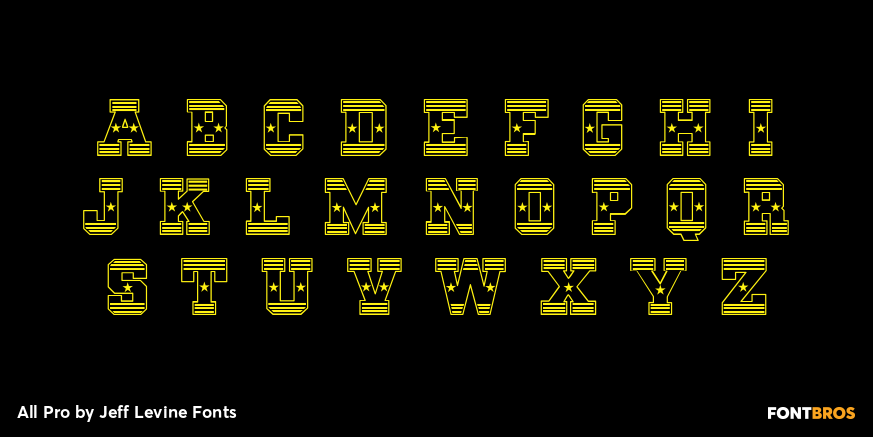 All Pro Font Poster #1