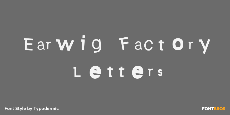 Earwig Factory Letters Poster