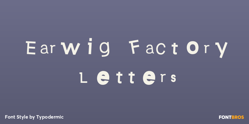 Earwig Factory Letters Poster