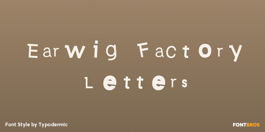 Earwig Factory Letters Poster