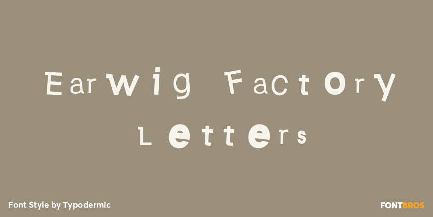 Earwig Factory Letters Poster