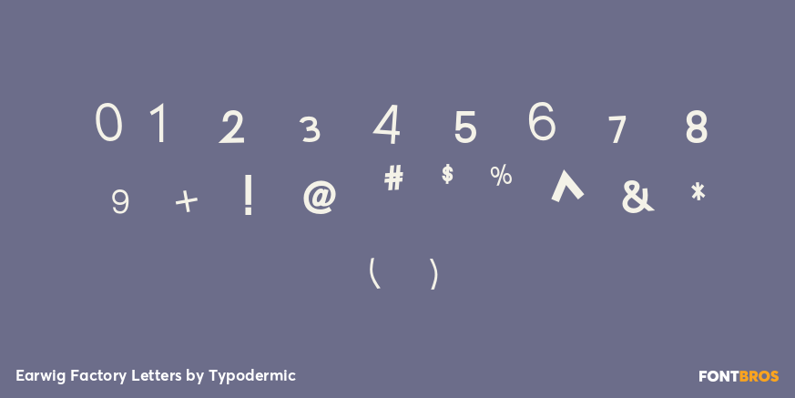 Earwig Factory Letters Font Poster #1