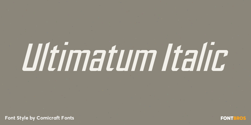 Ultimatum Italic Font Poster #1