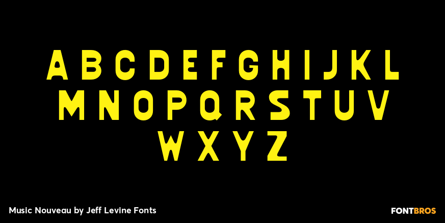 Music Nouveau Font Poster #3