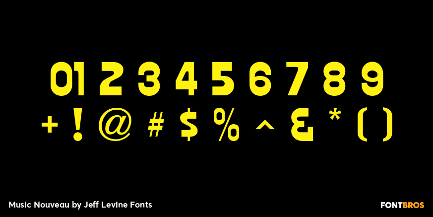 Music Nouveau Font Poster #4