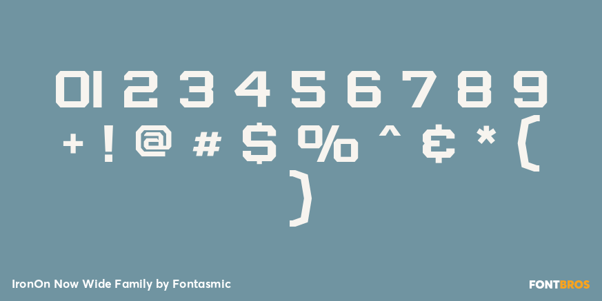 IronOn Now Wide Family Font Poster #1