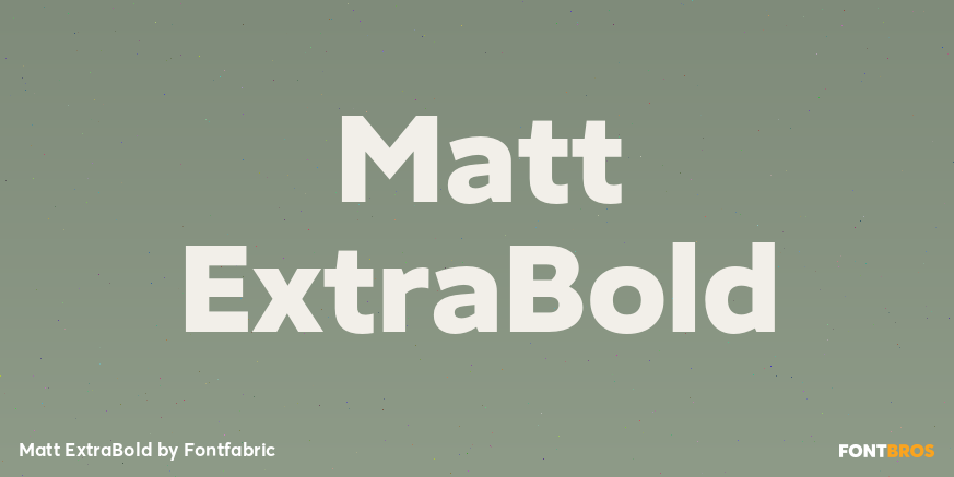Matt ExtraBold Font Poster #1