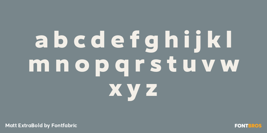 Matt ExtraBold Font Poster #3